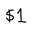 $1 Logo