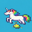 Pixelated Farting Unicorn Logo
