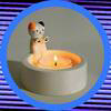 Cute Cat Candle Logo