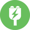 Electric Vehicle Direct Currency Logo